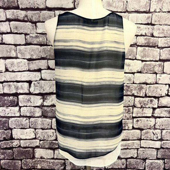 Calvin Klein Jeans NWT Navy & White Sleeveless Blouse Size M - Picture 5 of 8